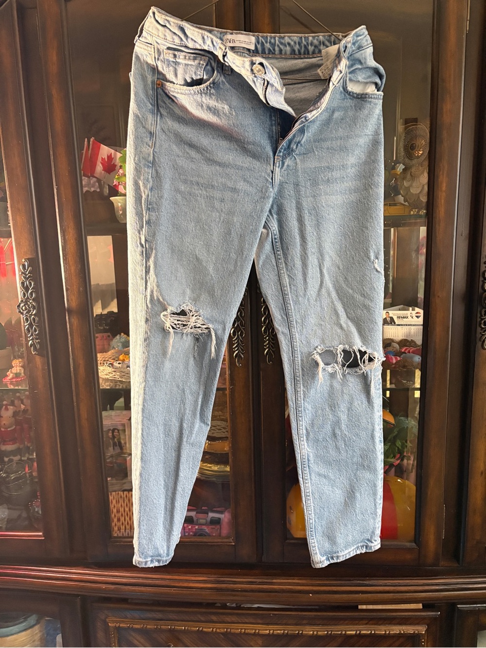 Sara Light Blue Distressed Skinny Jeans